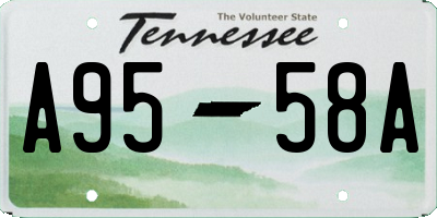 TN license plate A9558A