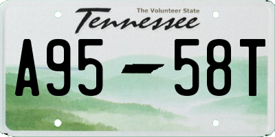 TN license plate A9558T