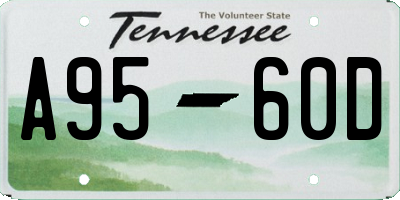 TN license plate A9560D