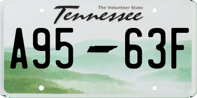 TN license plate A9563F