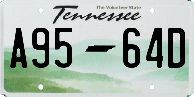 TN license plate A9564D