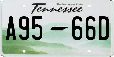 TN license plate A9566D