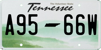 TN license plate A9566W