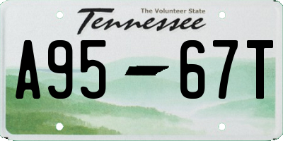 TN license plate A9567T