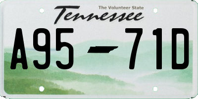 TN license plate A9571D
