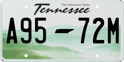 TN license plate A9572M