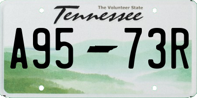 TN license plate A9573R