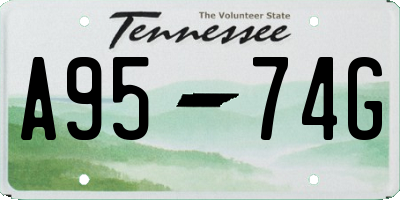 TN license plate A9574G