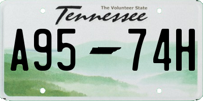 TN license plate A9574H