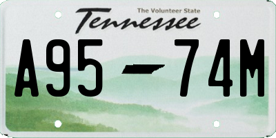 TN license plate A9574M