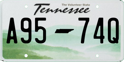 TN license plate A9574Q