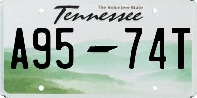 TN license plate A9574T