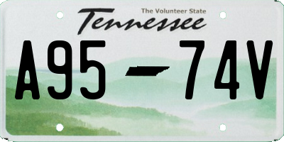 TN license plate A9574V