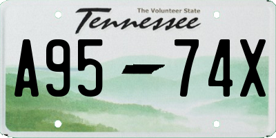 TN license plate A9574X