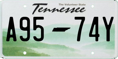 TN license plate A9574Y