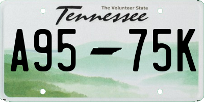 TN license plate A9575K