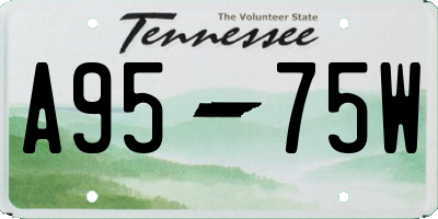 TN license plate A9575W