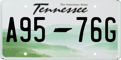 TN license plate A9576G