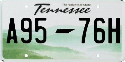 TN license plate A9576H