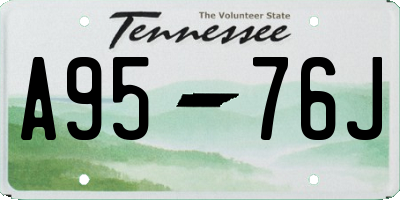 TN license plate A9576J