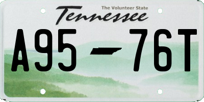 TN license plate A9576T
