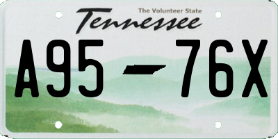 TN license plate A9576X