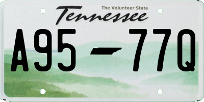 TN license plate A9577Q