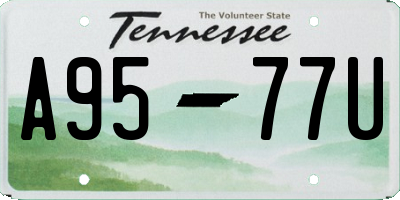 TN license plate A9577U