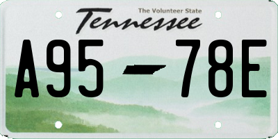 TN license plate A9578E