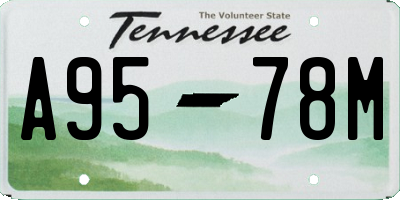 TN license plate A9578M