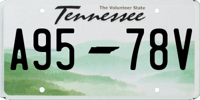 TN license plate A9578V