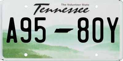 TN license plate A9580Y