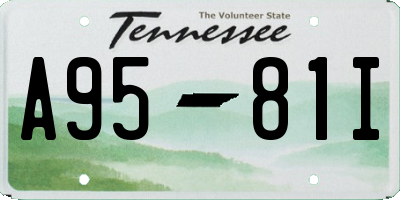 TN license plate A9581I