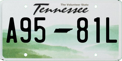 TN license plate A9581L