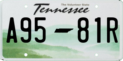 TN license plate A9581R
