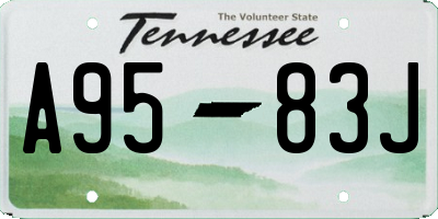 TN license plate A9583J