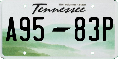 TN license plate A9583P