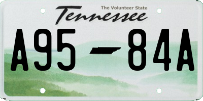 TN license plate A9584A
