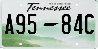 TN license plate A9584C