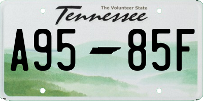 TN license plate A9585F