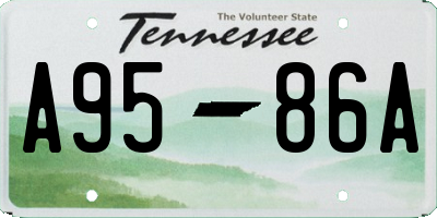 TN license plate A9586A