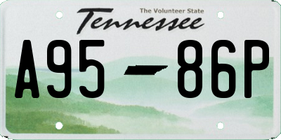 TN license plate A9586P