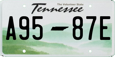 TN license plate A9587E