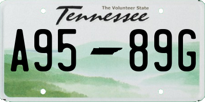 TN license plate A9589G