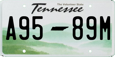 TN license plate A9589M