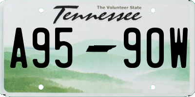 TN license plate A9590W