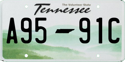 TN license plate A9591C
