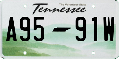 TN license plate A9591W