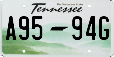 TN license plate A9594G