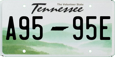 TN license plate A9595E